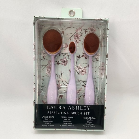 Laura Ashley Perfecting Brush Set Large Oval/Small Oval/Medium Oval - Picture 1 of 15